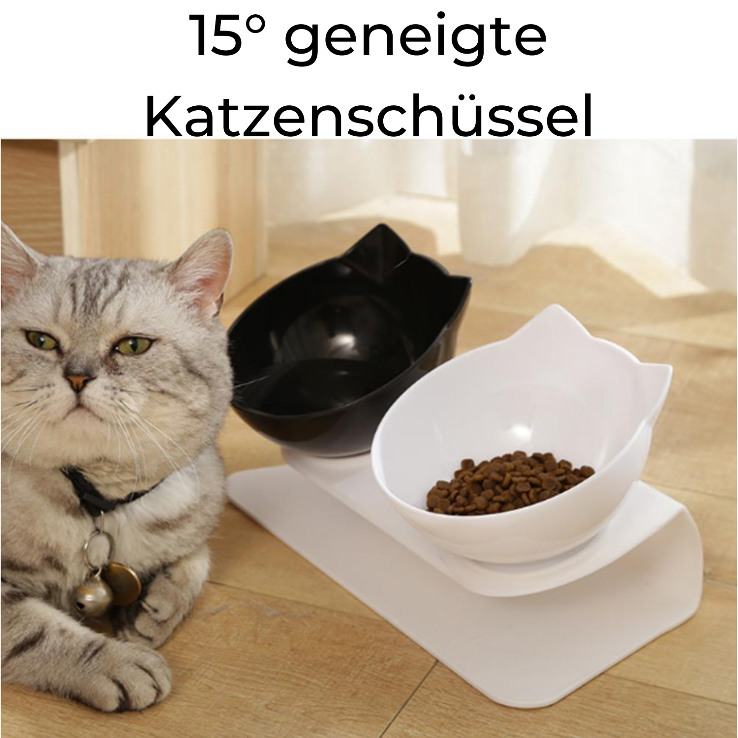 ERGOBOWL™ Einzel/Doppel Katzen Futternapf erhöht durch rutschfesten St –  EINKAUFBAR