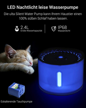 Lade das Bild in den Galerie-Viewer, Katzen/Hunde Trinkbrunnen mit LED 2,4L, Heute 50% Rabatt